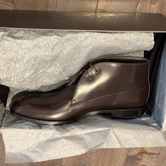 NEW Robert Clergerie Dark Brown Men's Calf Leather Oxfords (size 42 / US 9) - Picture 7 of 10